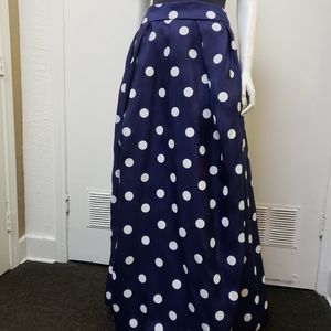 Vintage Jacqueline De Ribe Blue Polka Dot Skirt